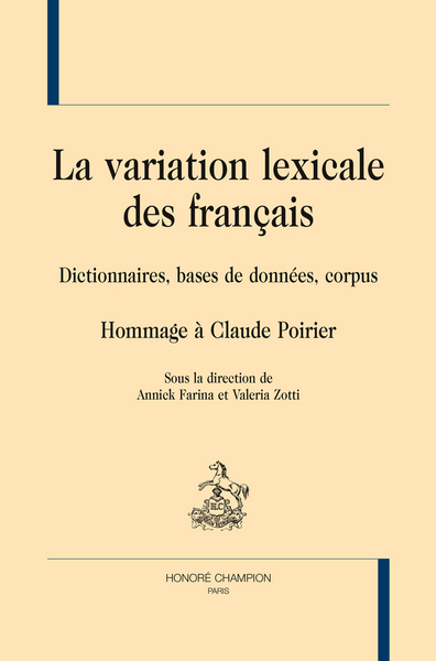 Picture of La variation lexicale des français - dictionnaires, bases de données