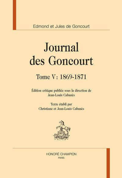Picture of Journal des Goncourt T5 1869-1871