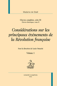 Picture of Considérations sur les principaux événements de la Révolution française. 2 volmues