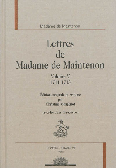 Picture of Lettres de madame de Maintenon T5