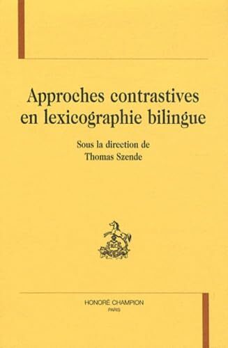 Image de Approches contrastives en lexicographie bilingue