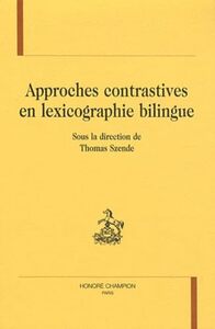 Image de Approches contrastives en lexicographie bilingue