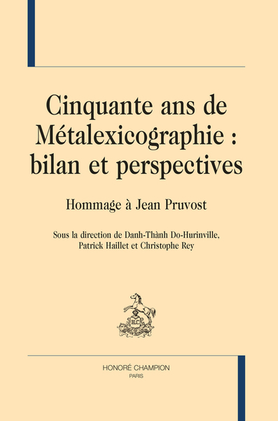 Image de CINQUANTE ANS DE MÉTALEXICOGRAPHIE : BILAN ET PERSPECTIVES
