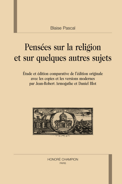 Picture of Pensées sur la religion et sur quelques autres sujets