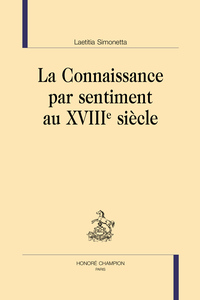 Picture of La connaissance par sentiment au XVIIIe siècle