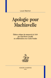 Picture of Apologie pour Machiavelle
