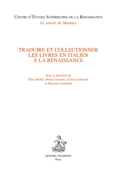 Picture of Traduire et collectionner les livres en italien à la Renaissance