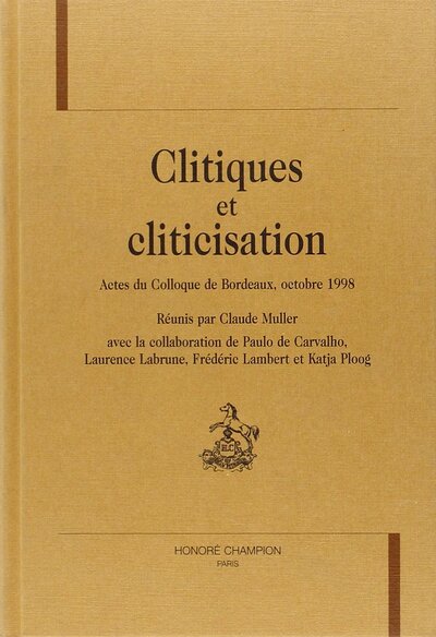 Picture of Clitiques et cliticisation