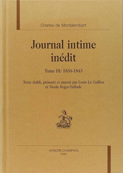 Picture of Journal intime inédit T3 : 1834-1843