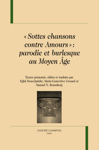 Picture of "Sottes chansons contre Amours" - parodie et burlesque au Moyen âge
