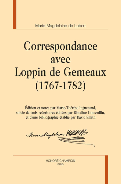 Picture of Correspondance avec Loppin de Gemeaux (1767-1782)