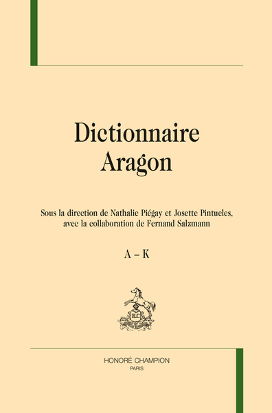 Picture of Dictionnaire Aragon. 2 volumes