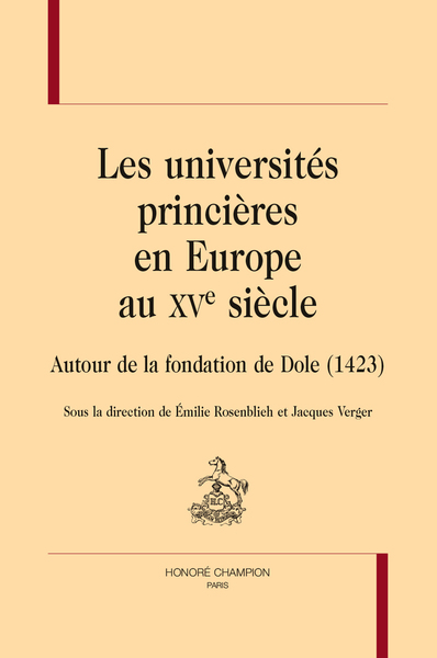 Picture of Les universités princières en Europe au XVe siècle