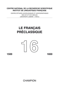 Picture of Le Français préclassique 16 - 2014