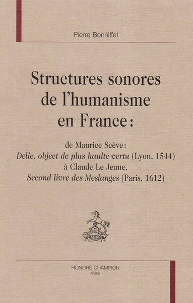 Picture of Structures sonores de l'humanisme en France