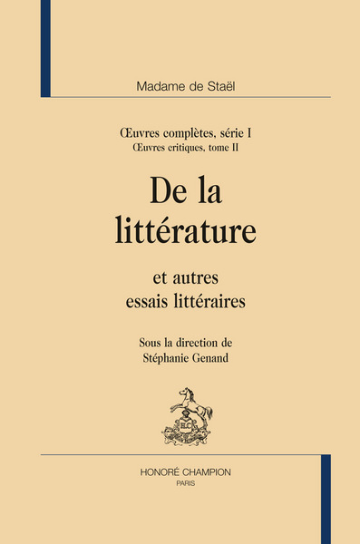 Picture of De la littérature - et autres essais littéraires
