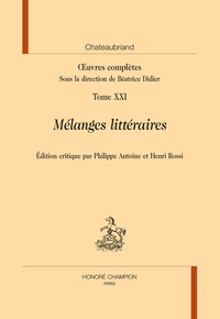 Image de Œuvres complètes. T21 : Mélanges littéraires
