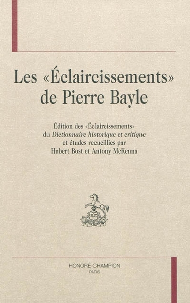 Image de Les "Éclaircissements" de Pierre Bayle