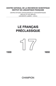 Picture of Le Français préclassique 17 - 2015