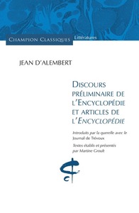 Image de Discours préliminaires de l'Encyclopédie et articl
