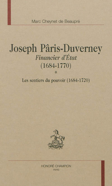 Picture of Joseph Pâris-Duverney, financier d'État, 1684-1770 T1
