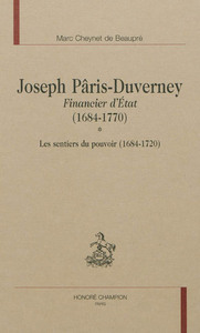 Picture of Joseph Pâris-Duverney, financier d'État, 1684-1770 T1