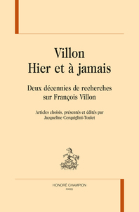Image de VILLON. HIER ET À JAMAIS