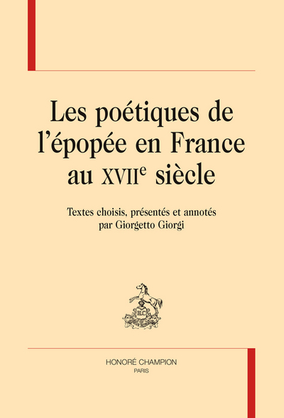 Image de Les poétiques de l'épopée en France au XVIIe siècle
