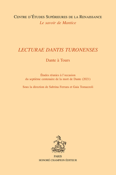 Picture of Lecturae Dantis Turonenses