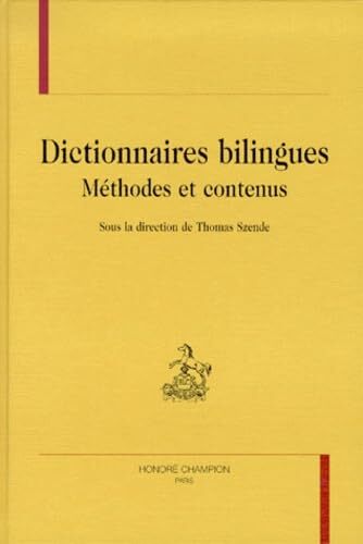 Image de Dictionnaires bilingues - méthodes et contenus