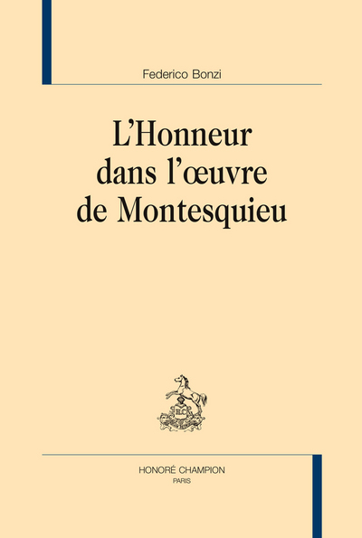 Picture of L'honneur dans l'œuvre de Montesquieu