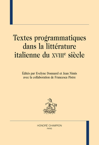 Image de Textes programmatiques dans la littérature italienne du XVIIIe siècle