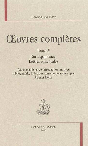 Picture of Oeuvres complètes T4