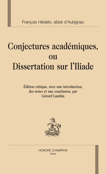 Image de Conjectures académiques ou Dissertation sur l'"Iliade"