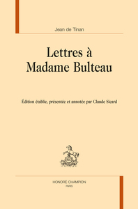 Image de LETTRES À MADAME BULTEAU