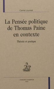 Image de La pensée politique de Thomas Paine en contexte - théorie et pratique