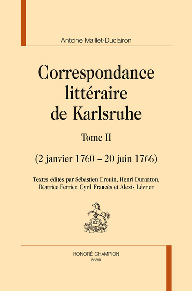 Picture of Correspondance littéraire de Karlsruhe T2