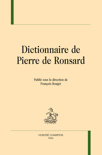 Picture of Dictionnaire de Pierre de Ronsard