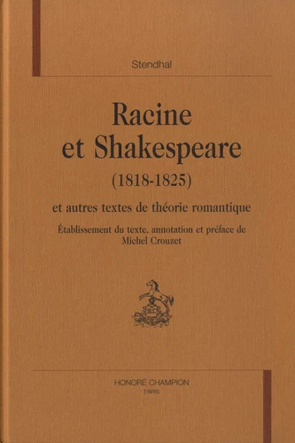 Image de Racine et Shakespeare, 1818-1825 - et autres textes de théorie romantique