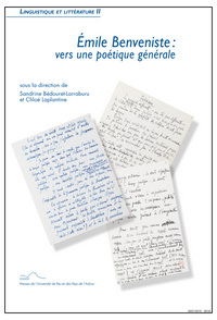 Image de Émile Benveniste, vers une poétique générale