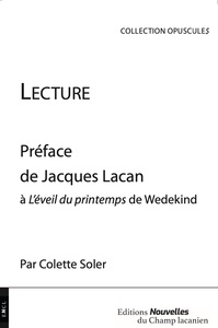 Image de Lecture - Préface de Jacques Lacan à L'Eveil du printemps de Wedekind