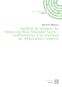 Image de Validité de contenu du Follow-Up Nice Shoulder Score - confrontation à la pratique de rééducateurs experts