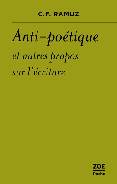 Picture of Anti-poétique et autres propos sur l'écriture