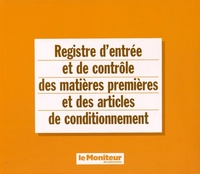 Picture of Registre d'entrée et de contrôle des matières premières et des articles de conditionnement
