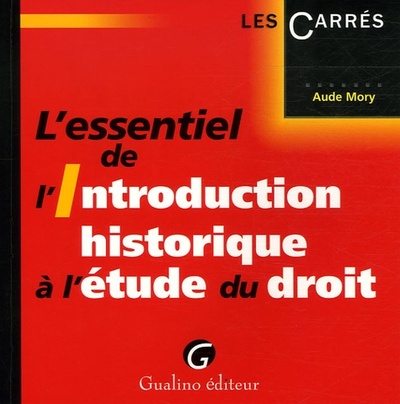 Picture of l'essentiel de l'introduction historique à l'étude du droit