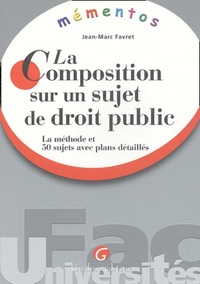 Picture of MÉMENTOS LMD - LA COMPOSITION SUR UN SUJET DE DROIT