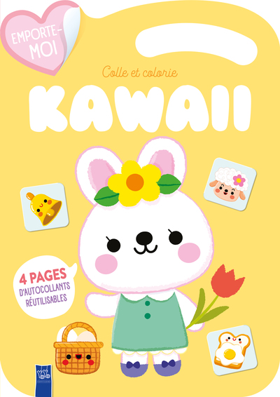 Picture of Emporte-moi Colle et colorie Kawaii : Le lapin  - Pâques