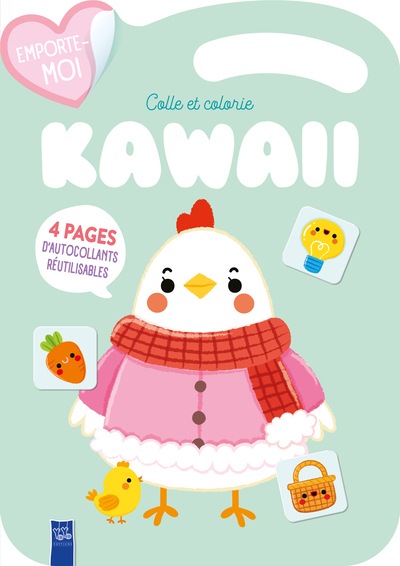 Picture of Emporte-moi Colle et colorie Kawaii : La poule - Pâques