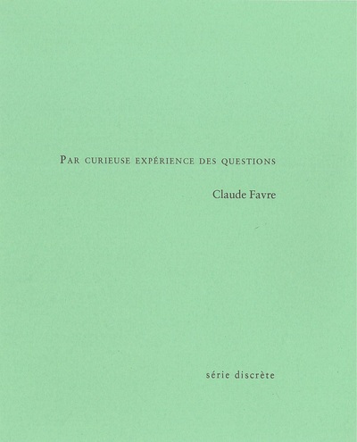 Picture of Par curieuse expérience des questions