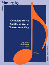 Image de Partition - Musorgsky - Oeuvres complètes - pour piano